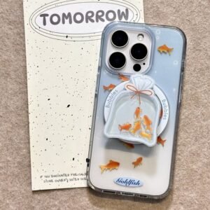 Aesthetic Goldfish Bubble Phone Case for iPhone