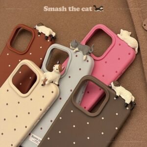 Cute polka dot phone case product detail photo