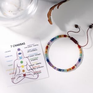 7 Chakra Crystal Bracelet – Adjustable Healing Energy Bracelet